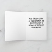 **秋の到来と感謝祭の季節です** カード (内部)