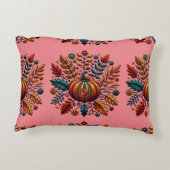 秋の刺繍ダベットカバーと枕 アクセントクッション (裏面)