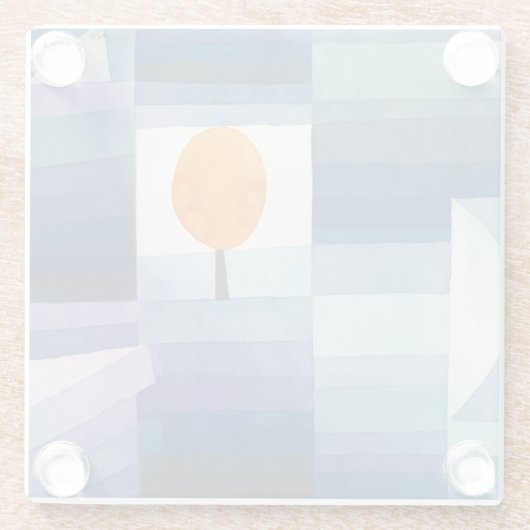 秋の前触れ – Paul Klee - モダン Art ガラスコースター (裏面)