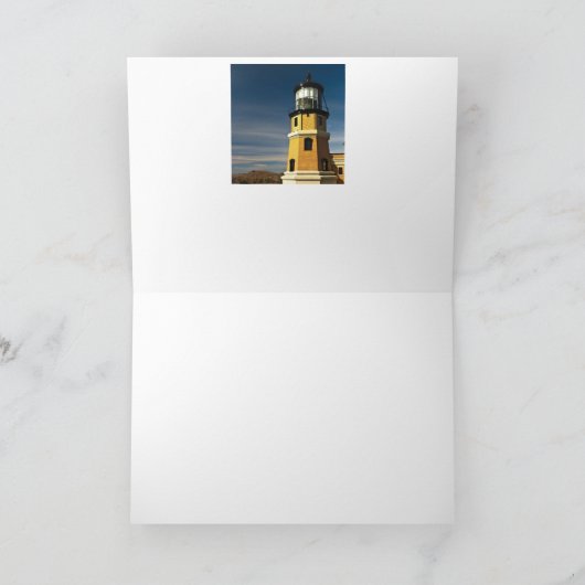 秋の割れた石の灯台 カード (内部)