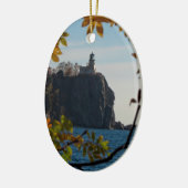 秋の割れた石の灯台 セラミックオーナメント (左)