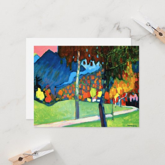 秋の勉強オベラウ、カンディンスキーのアートワーク カード (正面/裏面インサイチュ)