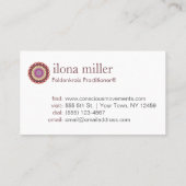 秋の動きの曼荼羅の名刺|の圧延 名刺 (裏面)