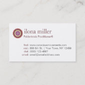 秋の動きの曼荼羅の名刺|の圧延 名刺 (裏面)