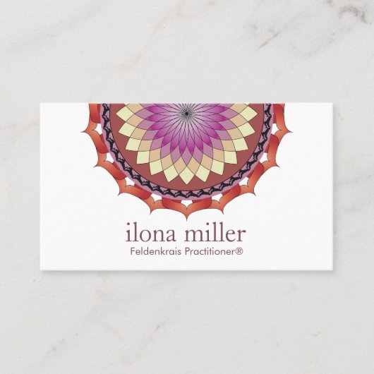 秋の動きの曼荼羅の名刺|の圧延 名刺 (正面)