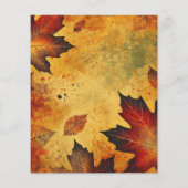 秋の動揺して葉インクスクラップブック紙 (裏面)