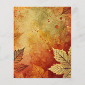 秋の動揺して葉インクスクラップブック紙 (正面)