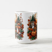 秋の動物とかぼちゃ コーヒーマグカップ (中央)