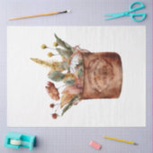 秋の動物とフローラシリーズデザイン11 薄葉紙 (クラフト)