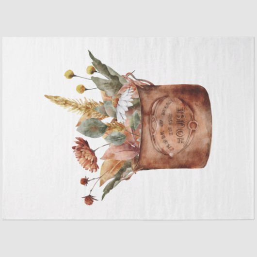 秋の動物とフローラシリーズデザイン11 薄葉紙 (正面)