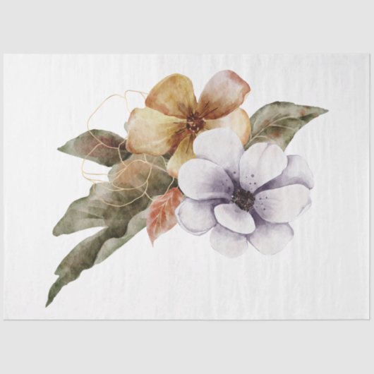 秋の動物とフローラシリーズデザイン14 薄葉紙 (正面)