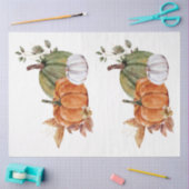 秋の動物とフローラシリーズデザイン17 薄葉紙 (クラフト)