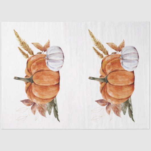 秋の動物とフローラシリーズデザイン21 薄葉紙 (正面)