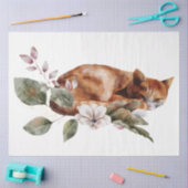 秋の動物とフローラシリーズデザイン22 薄葉紙 (クラフト)