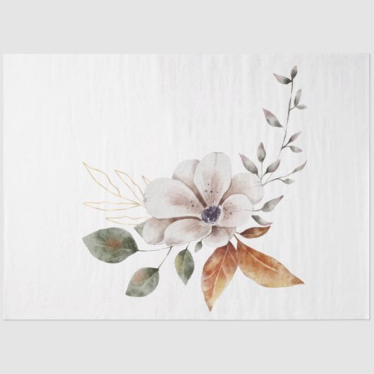 秋の動物とフローラシリーズデザイン27 薄葉紙 (正面)