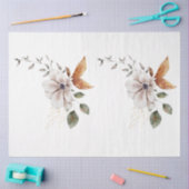 秋の動物とフローラシリーズデザイン28 薄葉紙 (クラフト)