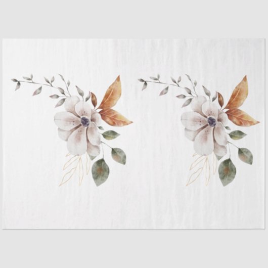 秋の動物とフローラシリーズデザイン28 薄葉紙 (正面)