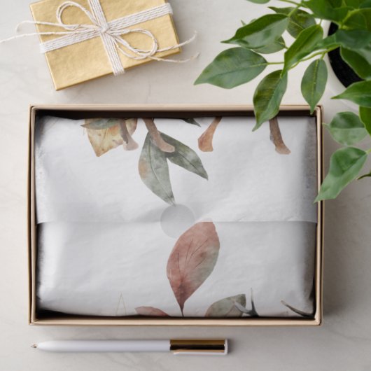 秋の動物とフローラシリーズデザイン30 薄葉紙 (ギフト)