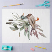 秋の動物とフローラシリーズデザイン31 薄葉紙 (クラフト)