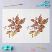 秋の動物とフローラシリーズデザイン45 薄葉紙 (クラフト)