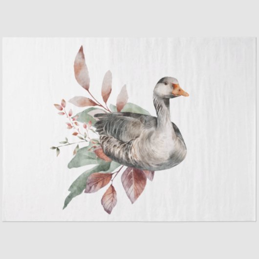 秋の動物とフローラシリーズデザイン48 薄葉紙 (正面)