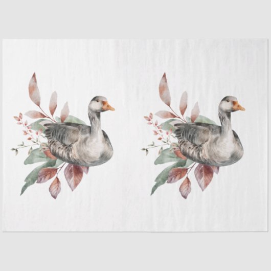 秋の動物とフローラシリーズデザイン49 薄葉紙 (正面)