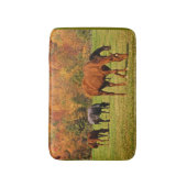 秋の動物のバス・マットの馬 バスマット (正面縦)