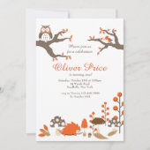 秋の動物の招待状 招待状 (正面)