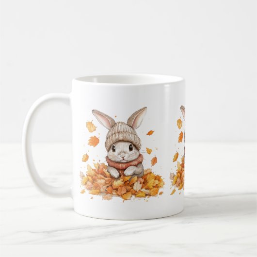 秋の動物コーヒーマグ コーヒーマグカップ (左)
