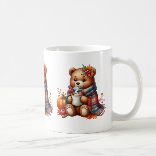 秋の動物コーヒーマグ コーヒーマグカップ (右)