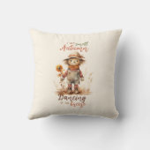 秋の匂いがする – 素朴かかしとサンフラワー クッション (裏面)