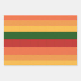 秋の包ストライプの装紙シートの色 ラッピングペーパーシート