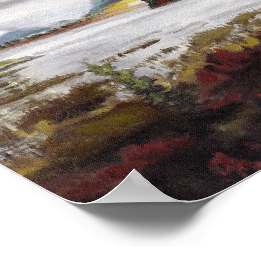 秋の北湖：17X11 ポスター (角)