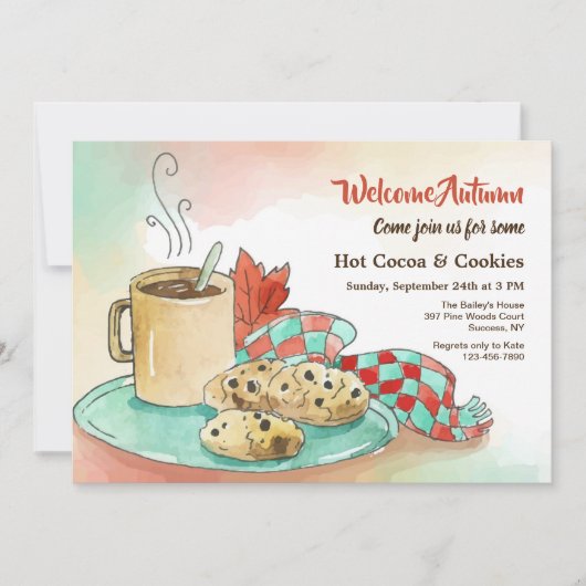 秋の午後の招待状 招待状 (正面)