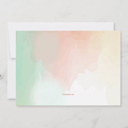 秋の午後の招待状 招待状 (裏面)