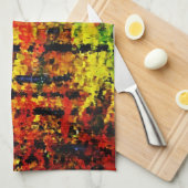 秋の午後 – 絵を描のアートキッチンタオル キッチンタオル (四つ折り)