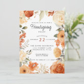 秋の友情と感謝祭のパーティー 招待状 (スタンド正面)