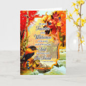 秋の友情グリーティングカード カード (黄色い花)