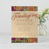 秋の友情 |幾何学的金ゴールド大理石パーティー 招待状 (スタンド正面)