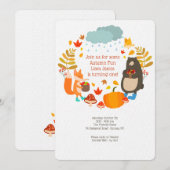 秋の友達招待状 招待状 (正面/裏面)
