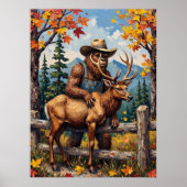 秋の友達: ビッグフットと鹿 ポスター (正面)