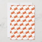 秋の双子ベビーシャワーのおしゃれな招待状 水彩画のデザイン 招待状 (裏面)