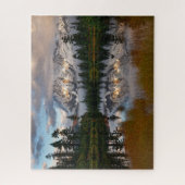 秋の反射山シュクサン写真湖 ジグソーパズル (縦)