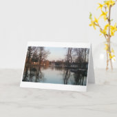 秋の反射 カード (黄色い花)