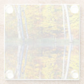 秋の反射 ガラスコースター (裏面)