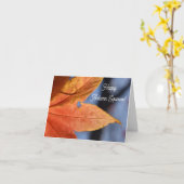 秋の収支恵み折りグリーティングカード カード (黄色い花)