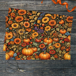 秋の収穫と紅葉鮮やか 薄葉紙