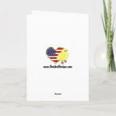 秋の収穫のひまわり カード (裏面)