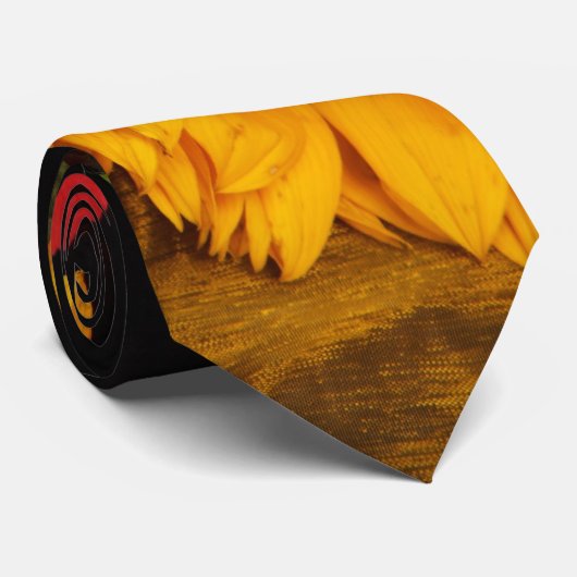 秋の収穫のヒマワリ ネクタイ (ロール)