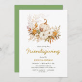 秋の収穫の友情 招待状 (正面/裏面)